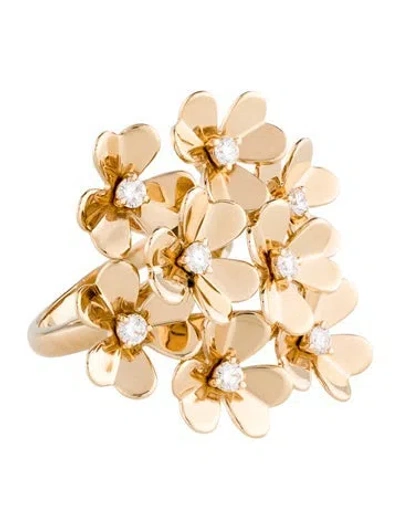 Pre-owned Van Cleef & Arpels Frivole Ring, 8 Flowers In Multi