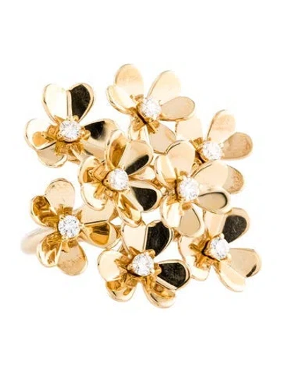 Pre-owned Van Cleef & Arpels Frivole Ring, 8 Flowers In Multi