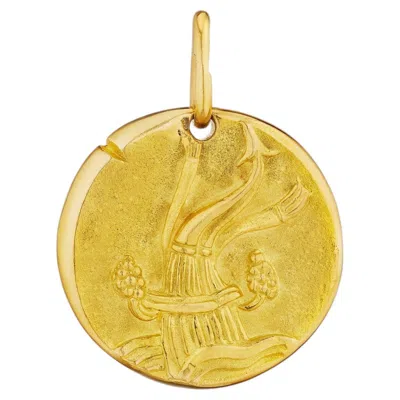 Pre-owned Van Cleef & Arpels Georges L'enfant Modernist Aquarius Zodiac Small Gold Pendant In Multiple