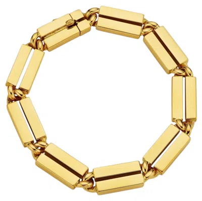 Pre-owned Van Cleef & Arpels Georges L'enfant Rectangular Link Gold Vintage Bracelet In Multiple