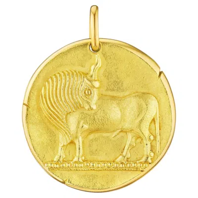 Pre-owned Van Cleef & Arpels Georges L'enfant Vintage Taurus Zodiac Gold Charm Pendant In Multiple