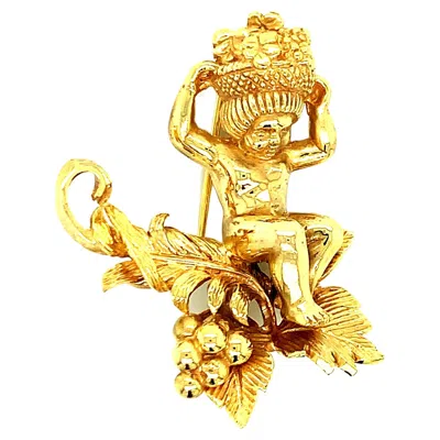 Pre-owned Van Cleef & Arpels Gold Brooch In Multi