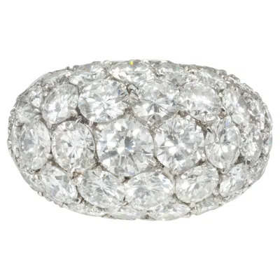 Pre-owned Van Cleef & Arpels Important  Diamond And Platinum Bomb� Cocktail Ring In Multiple