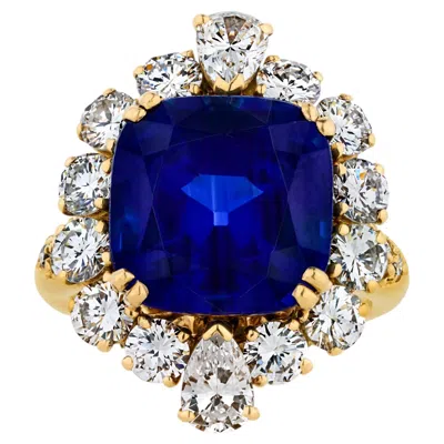 Pre-owned Van Cleef & Arpels Kashmir Sapphire Ring, 8.45 Carats In Blue