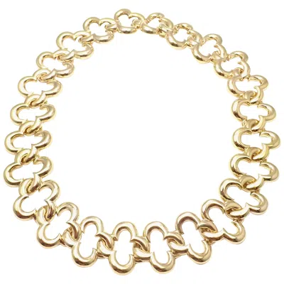 Pre-owned Van Cleef & Arpels Large 24 Motifs Alhambra Yellow Gold Choker Necklace
