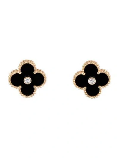Pre-owned Van Cleef & Arpels Limited Edition Vintage Alhambra Earclips In Multi