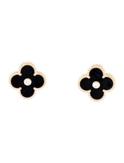 Pre-owned Van Cleef & Arpels Limited Edition Vintage Alhambra Earclips In Multi