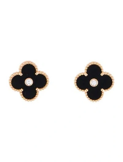 Pre-owned Van Cleef & Arpels Limited Edition Vintage Alhambra Earrings In Multicolor