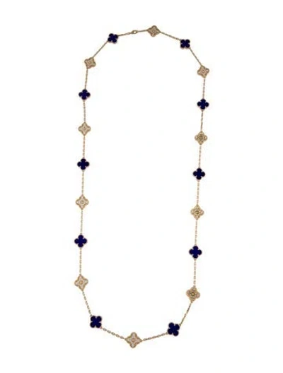 Pre-owned Van Cleef & Arpels Limited Edition Vintage Alhambra Long Necklace, 34" In Multi