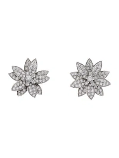 Pre-owned Van Cleef & Arpels Lotus Earrings, Medium Model In Multi