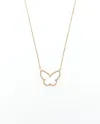 Van Cleef & Arpels Lucky Alhambra Butterfly Mother-of-pearl Necklace In Gold