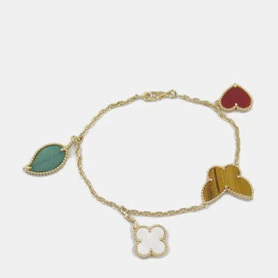 Pre-owned Van Cleef & Arpels Lucky Alhambra Yellow Gold Bracelet