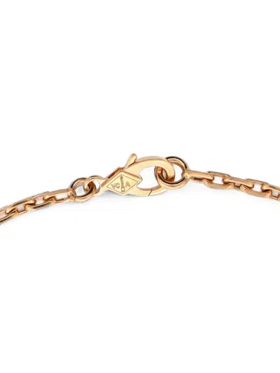 Pre-owned Van Cleef & Arpels Lucky Spring 5 Motifs 18k Rose Gold And Mother Of Pearl With Onyx And Carnelian Bracelet In Pink
