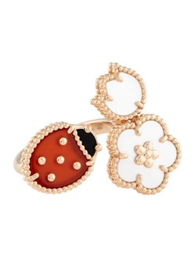 Pre-owned Van Cleef & Arpels Lucky Spring Between The Finger Ring In Multicolor