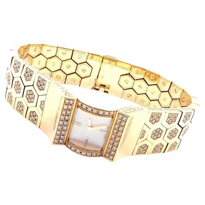 Pre-owned Van Cleef & Arpels Ludo Swann Diamond Yellow Gold Watch