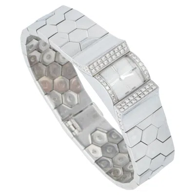 Pre-owned Van Cleef & Arpels "ludo "swann Watch In 18k White Gold