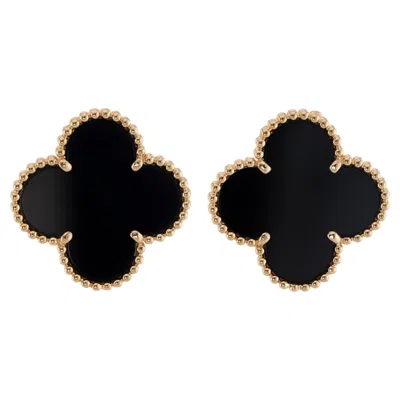 Pre-owned Van Cleef & Arpels Magic Alhambra Black Onyx Earrings