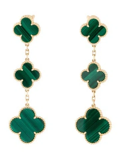 Pre-owned Van Cleef & Arpels Magic Alhambra Earrings, 3 Motifs In Multi