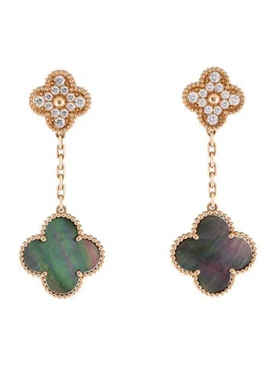 Pre-owned Van Cleef & Arpels Magic Alhambra Earrings In Multi