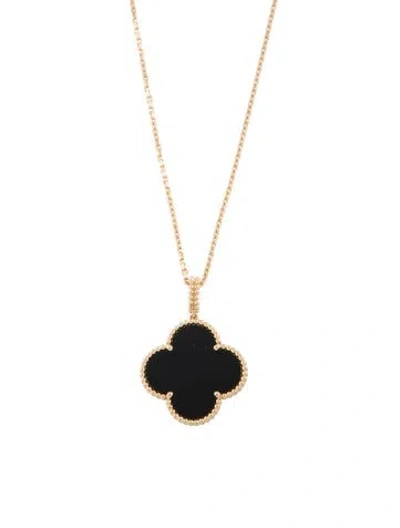 Pre-owned Van Cleef & Arpels Magic Alhambra Long Necklace, 1 Motif, 35.5" In Multi