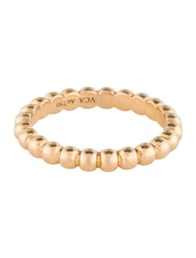 Pre-owned Van Cleef & Arpels Medium Perlee Pearls Of Gold Ring In Multi