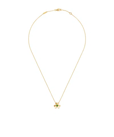 Van Cleef & Arpels Mini Frivole Pendant Necklace In Gold