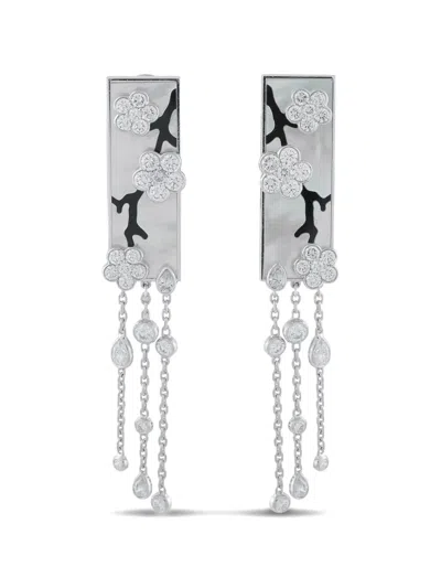 Pre-owned Van Cleef & Arpels Miroir Des Eaux Multi-stone Earrings In Silver