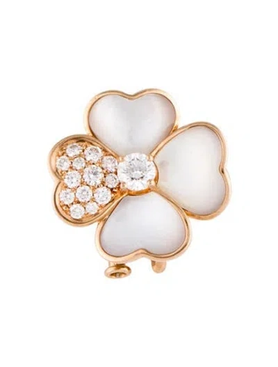 Pre-owned Van Cleef & Arpels Mother Of Pearl Cosmos Clip Pendant In Multi