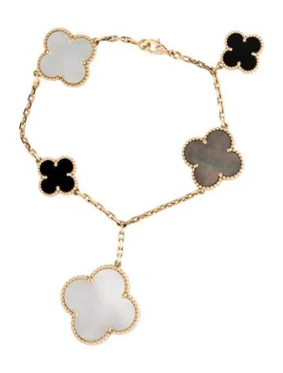 Pre-owned Van Cleef & Arpels Mother Of Pearl Magic Alhambra Bracelet, 7.25", 7.25" In Multicolor