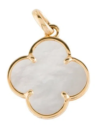 Pre-owned Van Cleef & Arpels Mother Of Pearl Magic Alhambra Charm, 1.25" In Multi