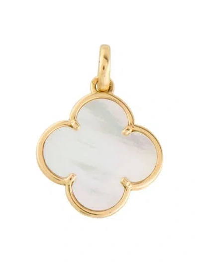 Pre-owned Van Cleef & Arpels Mother Of Pearl Magic Alhambra Charm, 1.25" In Multi
