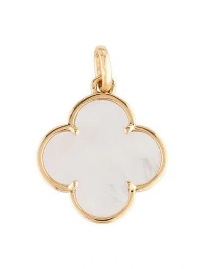 Pre-owned Van Cleef & Arpels Mother Of Pearl Magic Alhambra Charm Pendant, 1.25" In Multicolor