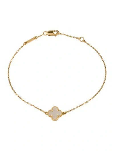 Pre-owned Van Cleef & Arpels Mother Of Pearl Sweet Alhambra Bracelet In Multi