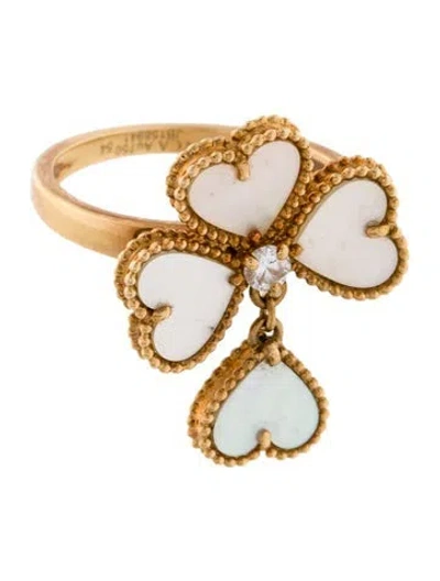 Pre-owned Van Cleef & Arpels Mother Of Pearl Sweet Hearts Ring In Multi