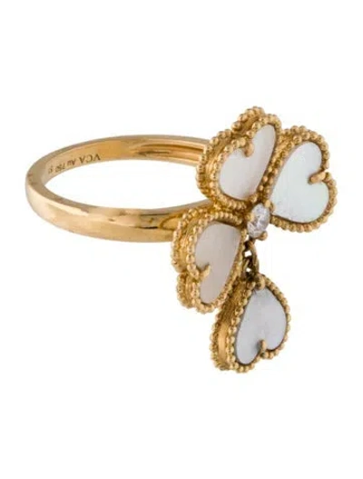 Pre-owned Van Cleef & Arpels Mother Of Pearl Sweet Hearts Ring In Multi