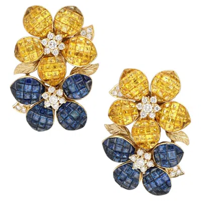 Pre-owned Van Cleef & Arpels Mystery Set Frivole Earrings In Multi