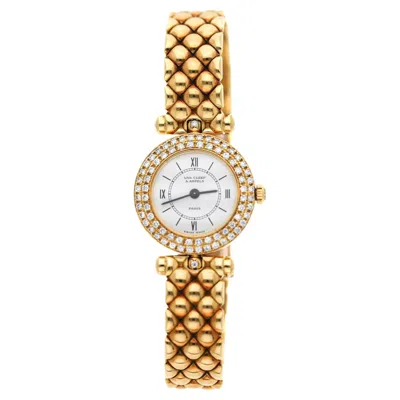 Pre-owned Van Cleef & Arpels Paris Classique 18k Gold Diamond Bezel Ladies Watch In Multi