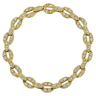 Pre-owned Van Cleef & Arpels Paris Diamond Gold Link Bracelet In Multiple