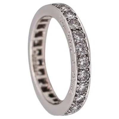 Pre-owned Van Cleef & Arpels Paris Eternity Ring In Platinum With 1.40 Ctw In Vvs Diamonds In Multi