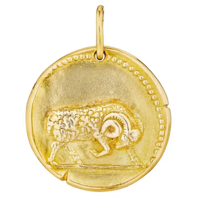 Pre-owned Van Cleef & Arpels Paris Georges L'enfant Aries Zodiac Gold Pendant Medium In Multiple