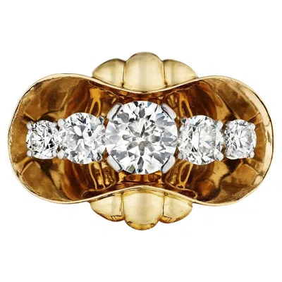 Pre-owned Van Cleef & Arpels Paris Mid-century Diamond Ring In Multi