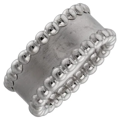 Pre-owned Van Cleef & Arpels Perle 18k White Gold Band Ring