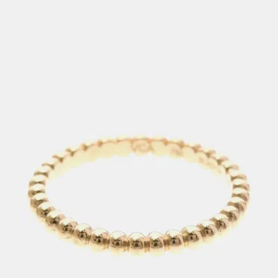 Pre-owned Van Cleef & Arpels Perlée 18k Pink Gold Ring Eu 48