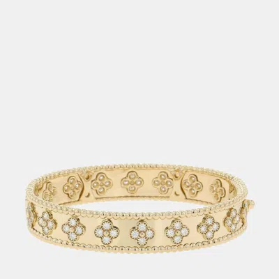 Pre-owned Van Cleef & Arpels Perlée Clover Extra Small 18k Yellow Gold Bracelet
