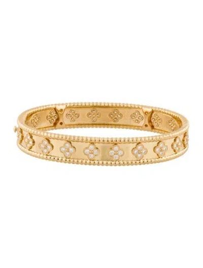 Pre-owned Van Cleef & Arpels Perlée Clovers Bracelet, Large Model In Multi