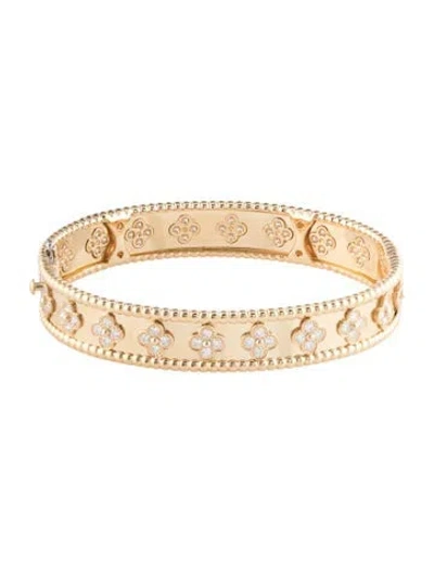 Pre-owned Van Cleef & Arpels Perlée Clovers Bracelet, Medium Model, 6.75" In Multicolor