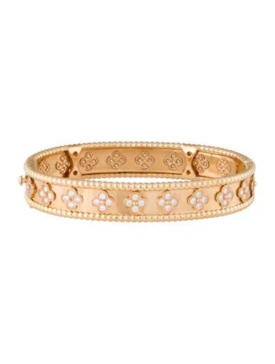Pre-owned Van Cleef & Arpels Perlée Clovers Bracelet, Medium Model, 6.75" In Multicolor