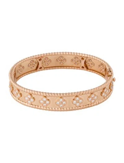 Pre-owned Van Cleef & Arpels Perlée Clovers Bracelet, Small Model, 5.75" In Multi