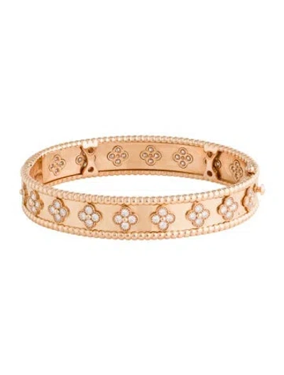 Pre-owned Van Cleef & Arpels Perlée Clovers Bracelet, Small Model, 6" In Multi