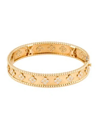 Pre-owned Van Cleef & Arpels Perlée Clovers Bracelet, Small Model, 6.25" In Multi